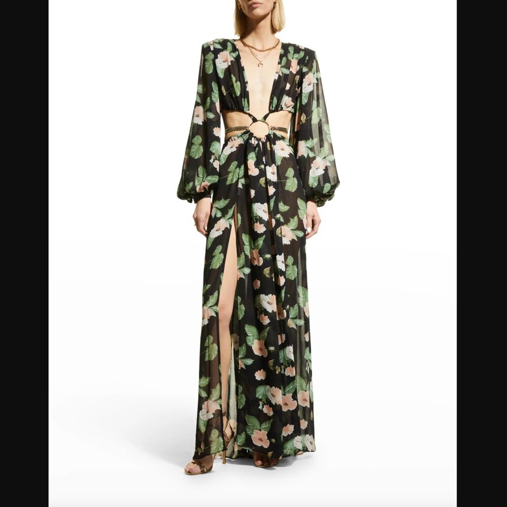 Bronx and Banco Floral Cutout Dress